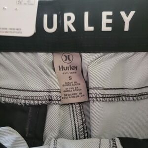 Hurley Pacer Stretch Twill Jogger Pants Drawstring Gray Mens Size‎ S